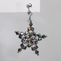 Clips  - Silver 925 - Earrings Pavo - Clips  - Silver 925 - Argent 925